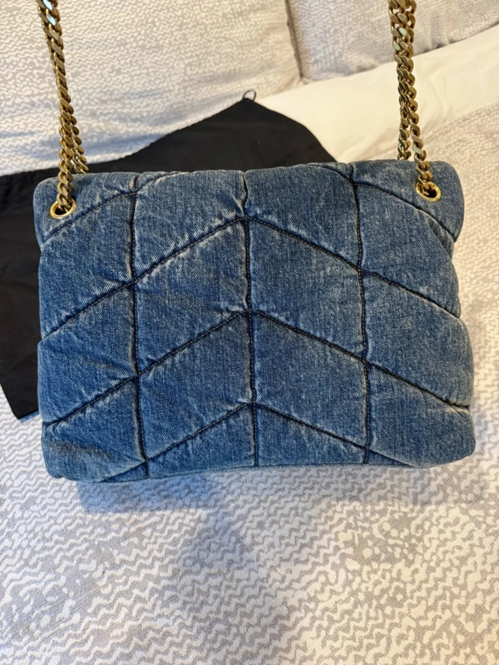 Saint Laurent Denim Medium Quilted Loulou - Picture 7 of 15